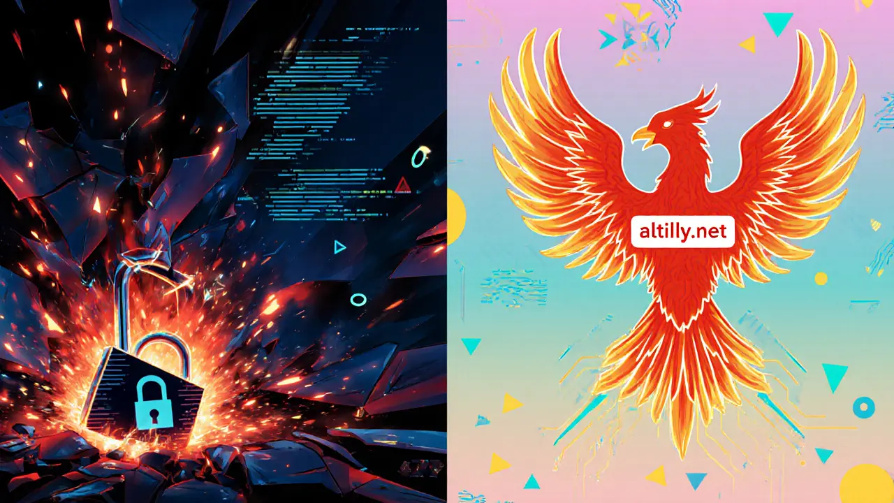 Phoenix informatique renaissant d’une ancienne plateforme piratée d’Altilly.