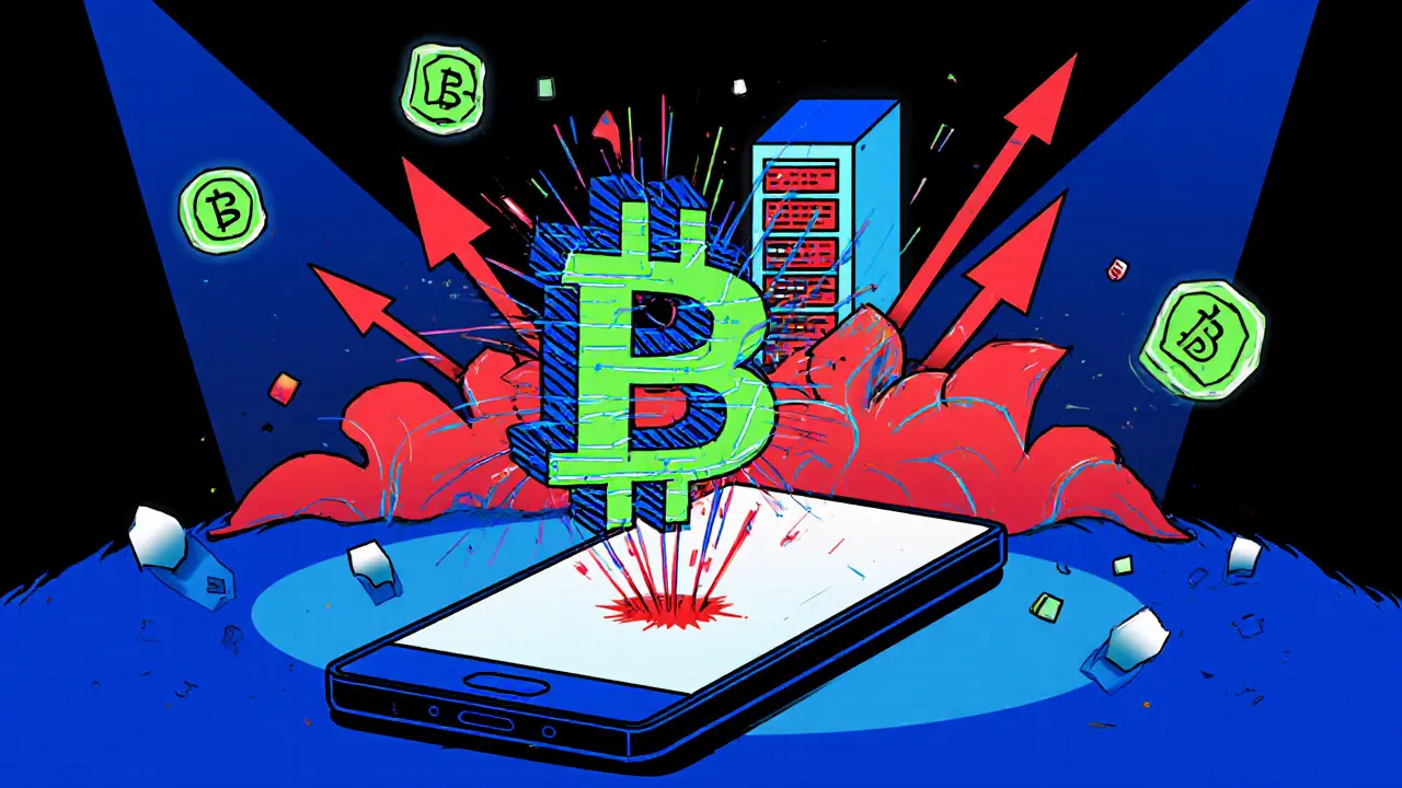 Smartphone infecté et attaques DDoS menacent une chaîne blockchain et des serveurs.
