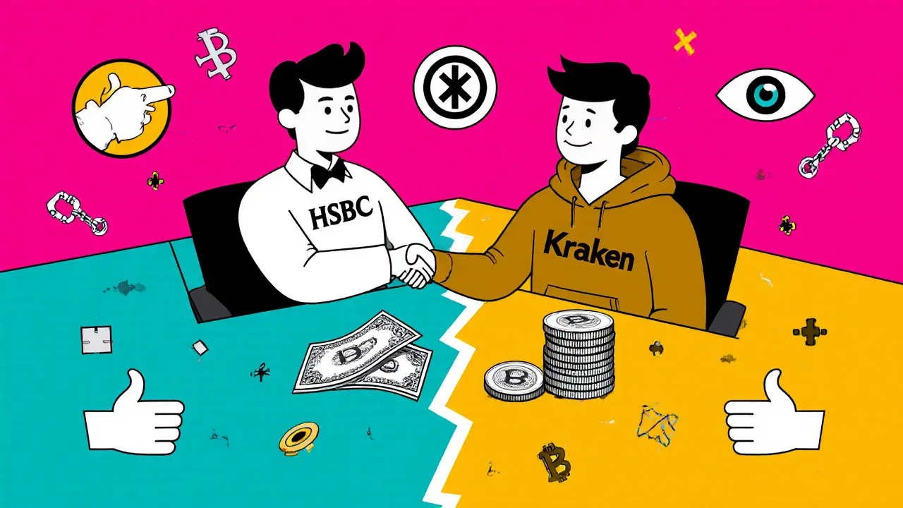 Banquier et trader échangent des actifs traditionnels et numériques, avec double approbation.