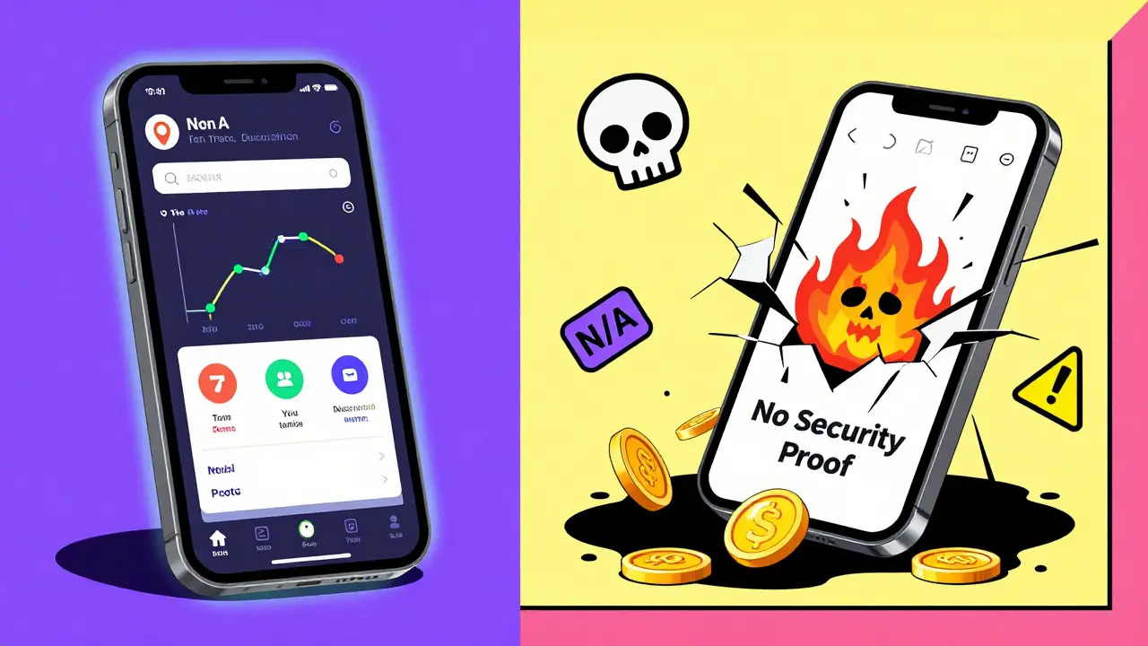 Téléphone mobile stylisé montrant une interface fluide d'un côté et un trou noir de sécurité de l'autre.