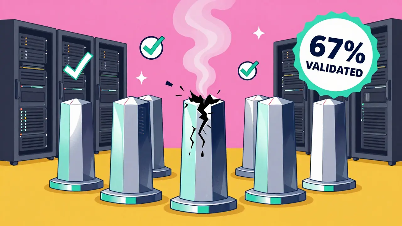 Serveurs corporatifs géométriques en France, un endommagé, les autres en fonctionnement avec validation en temps réel.