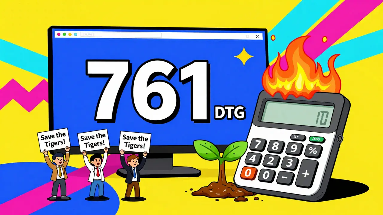 Un écran de trading crypto affiche des chiffres gigantesques avec des investisseurs soutenant la cause des tigres.