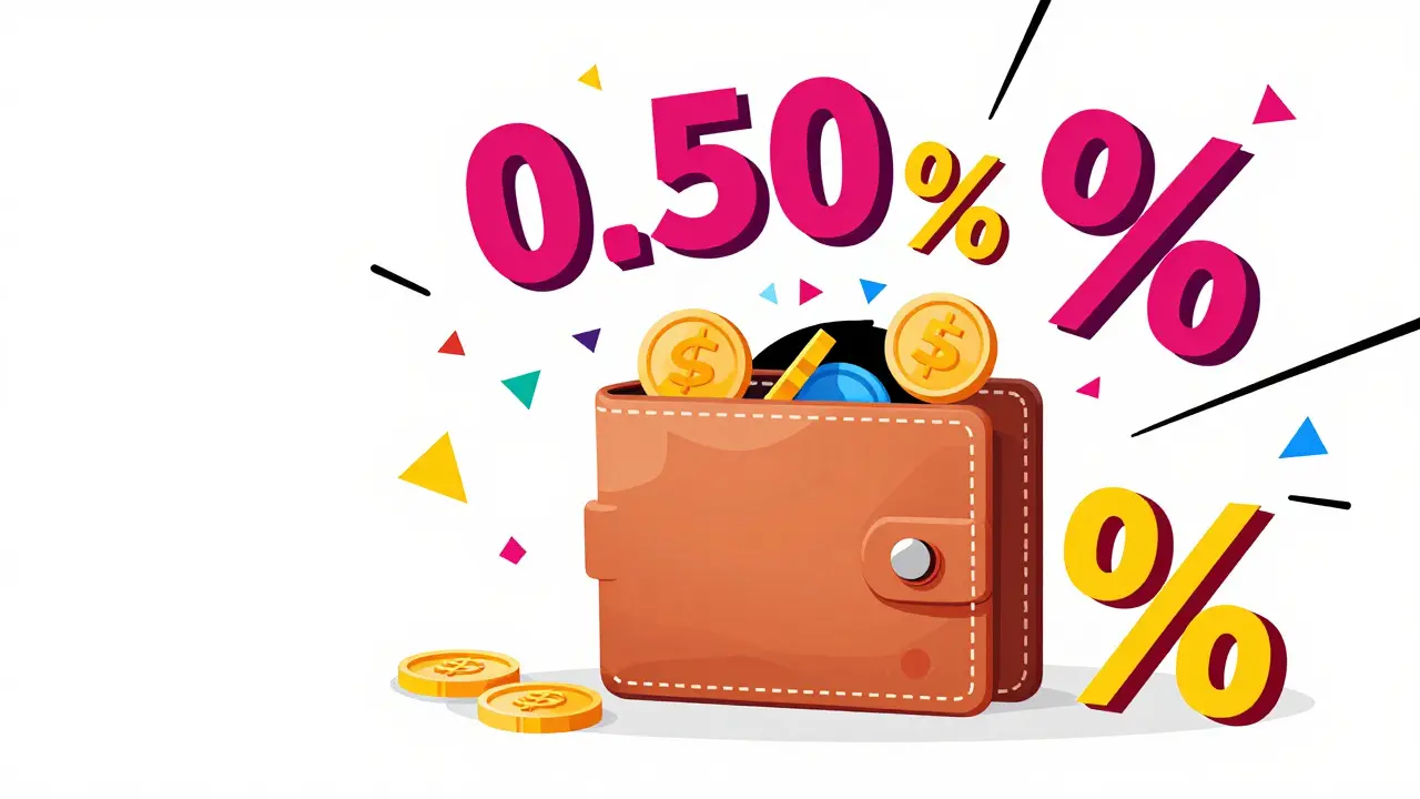 Illustration style Memphis montrant des frais de trading élevés et des pertes financières.