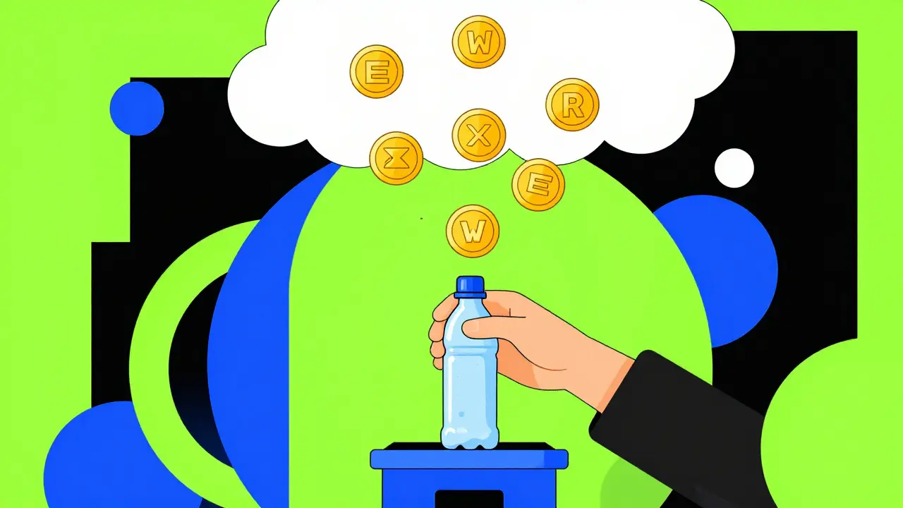Illustration de récompenses numériques générées par le recyclage