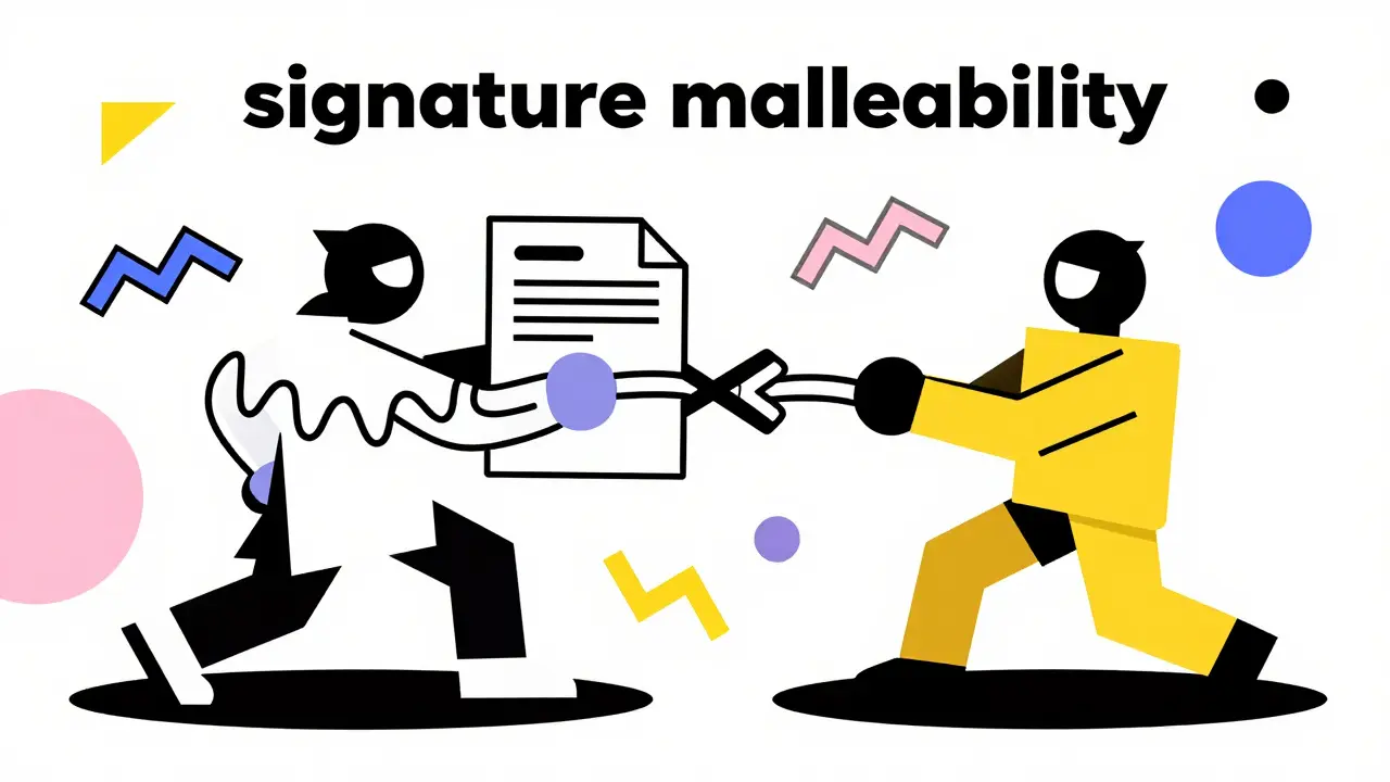 Personnages abstraits tirant sur une signature numérique dans un décor Memphis