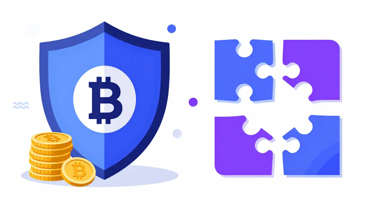 Bouclier géométrique protégeant des cryptos, symbole de sécurité