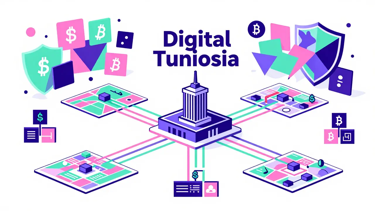 Design Memphis : Vision numérique contrôlée de la Tunisie