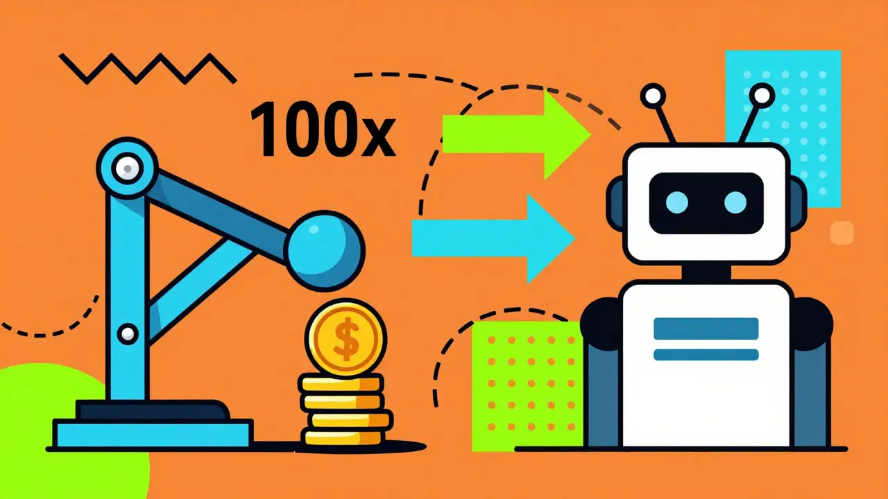 Outils de trading comme le levier et les bots illustrés en style Memphis
